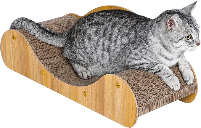 Simple Deluxe Cat Scratcher Cardboard Bed, Scratch Lounger - Image 3