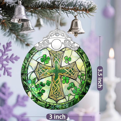 Stained Glass Cross Ornament, Christmas Ornaments, Christmas Decorations - Image 4