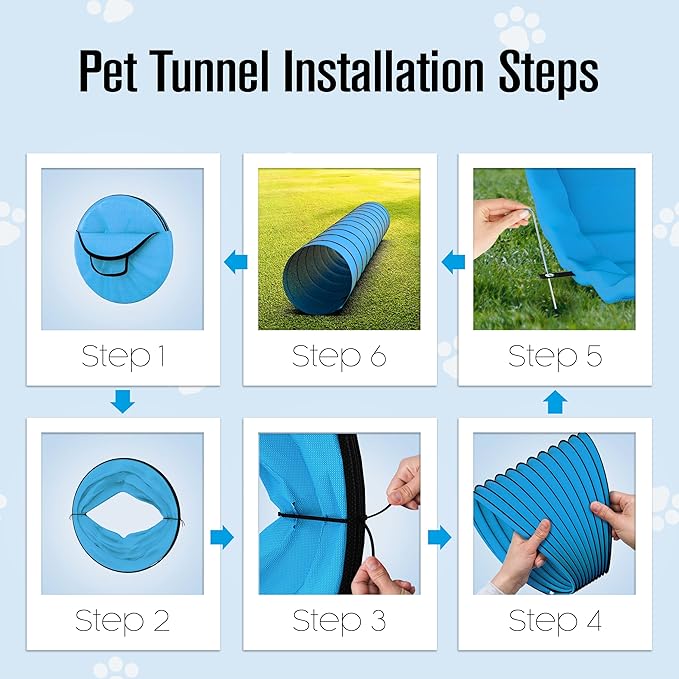 Houseables Dog Tunnel, Dog Agility Tunnel, Agility Equipment, 18 Feet, Puppy - Image 6