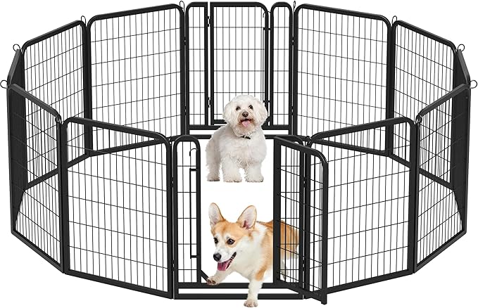 Yaheetech Dog Playpen Outdoor, 32 inch 12 Panels Dog Pen Indoor Heavy Duty by Unknown