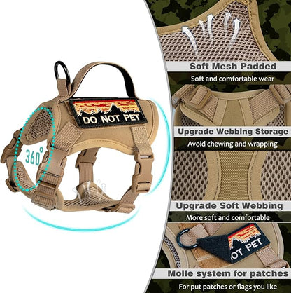 Tactical Cat Harness for Walking, Adjustable Escape Proof Pet Vest for Large Cat - Image 7