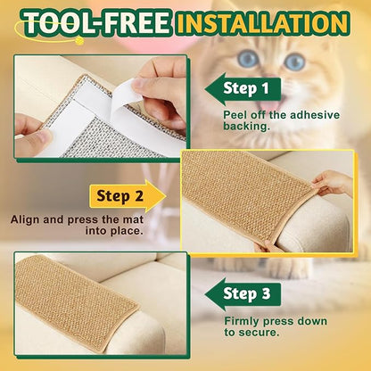 ENONCI Door Protector from Cat Scratching 19.6" x 7.8" Cat Wall Corner Scratcher - Image 6