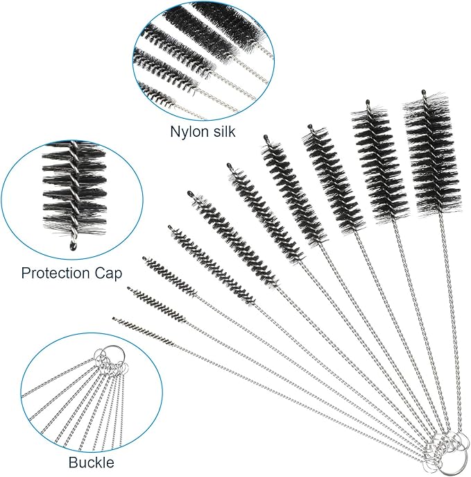 12 Pieces Aquarium Filter Brush Set Flexible Double Ended Hose Pipe Cleaning - Image 3