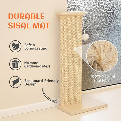 PETKARAY Couch Corner Cat Scratcher, Sisal Cat Scratch Pad - Image 3
