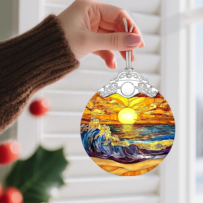 Stained Glass Ornament, Christmas Ornaments, Christmas Decorations - Image 2