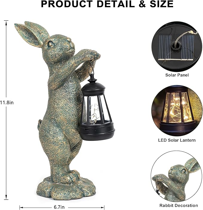 C&Y&G&X Garden Statue Rabbit - Image 3