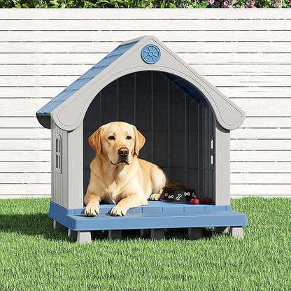 Fancyango Large Dog House Outdoor Indoor, Sturdy Plastic Waterproof Doghouse - Image 2