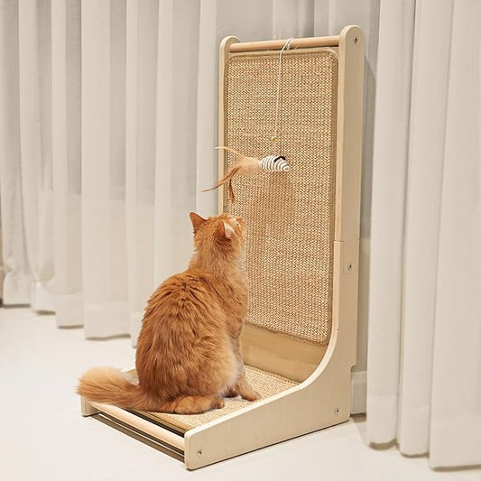 PETKARAY Cat Scratcher, Sisal Cat Scratch Pad, L Shape Scratching Board by PETKARAY