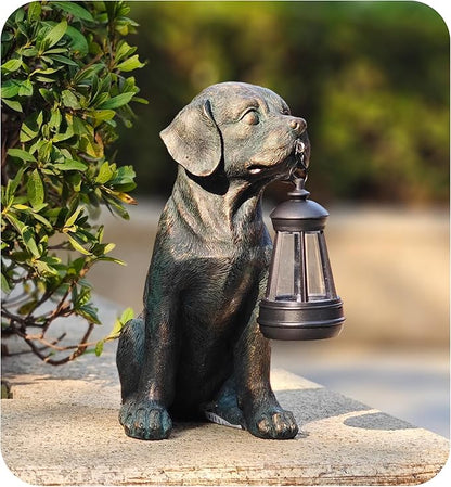 Solar Resin Dog Statue by Vlyrofea