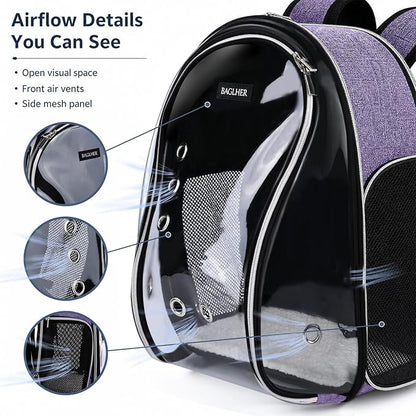 BAGLHER Cat Carrier Backpack Bubble - Image 4
