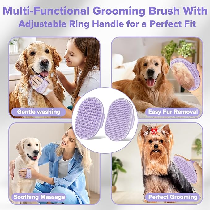Augwind 6PCS Pet Grooming Kit for Dogs, Cats and Horses | Dog Washing Gloves | - Image 5