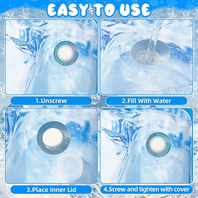 Chunful 4 Pack Dog Cooling Mat Water Injection Pet Cooling Mat - Image 5