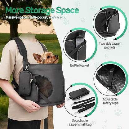 YUDODO Dog Front Backpack Carrier 7-15 lbs, Soft Breathable Pet Front Facing - Image 6