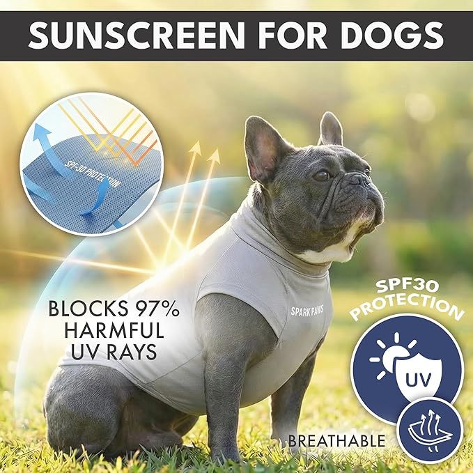 Spark Paws Sunblock Dog T-Shirt, SPF30 Protection, Lightweight Breathable Quick - Image 2