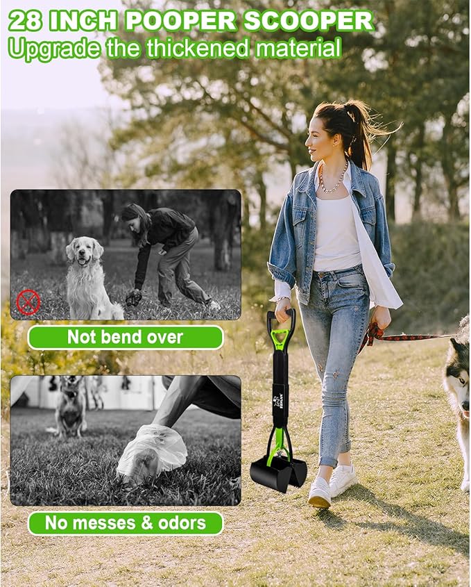 SZHLUX 28" Pooper Scooper, Foldable Dog Pooper Scooper - Image 3