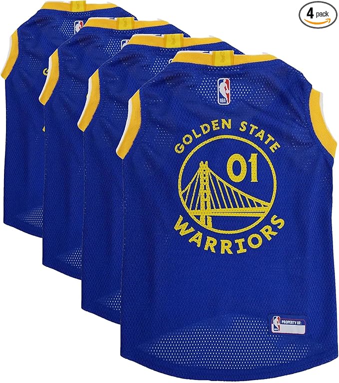 Pets First NBA Golden State Warriors Dog Jersey, X-Large by PETSFIRST