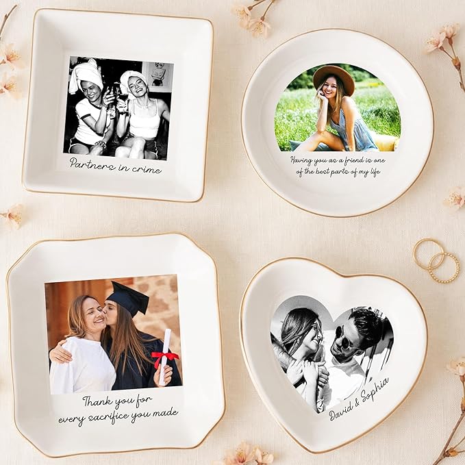 Personalized Trinket Tray Photo Best Friend Picture Birthday gifts, Custom by LiloSix