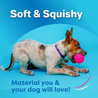 Hartz DuraPlay Ball Squeaky Latex Dog Toy, Neon Green, Neon Pink & Neon Orange - Image 2