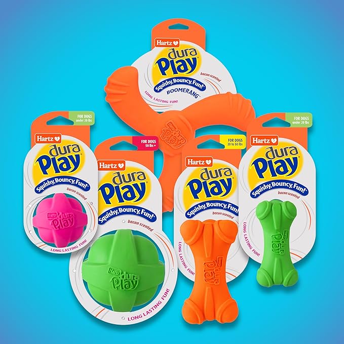 Hartz DuraPlay Bacon Scented Dog Toys, Large 1 Count, Colors may vary - Image 8
