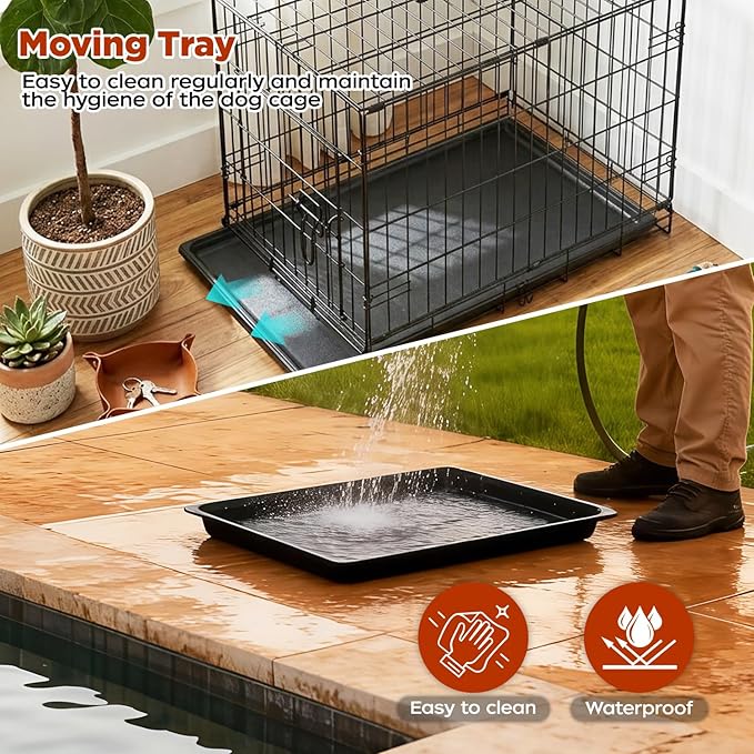 BestPet | Dog Crate | 24" | Black | Foldable Metal Kennel - Image 4