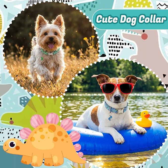 3 Pack Dinosaur Dog Collars for Small Dogs Cute Dog Collars - Image 6