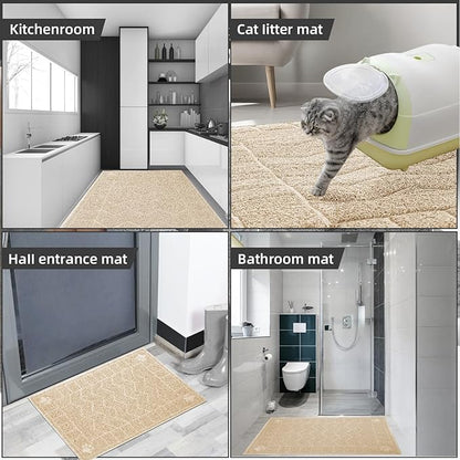 Cat Litter Mat, Litter Trapping Mat Soft on Kitty Paws, Waterproof, Easy Clean - Image 6