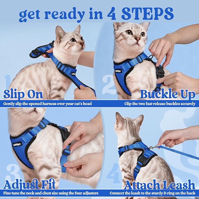 rabbitgoo Cat Harness and Leash Set, Escape Proof Kitten Harness - Image 8