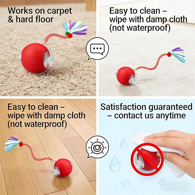 Speedy Tail 2.0 Cat Toy – 2 Replaceable Tails, Controllable Chirping, Motion - Image 6