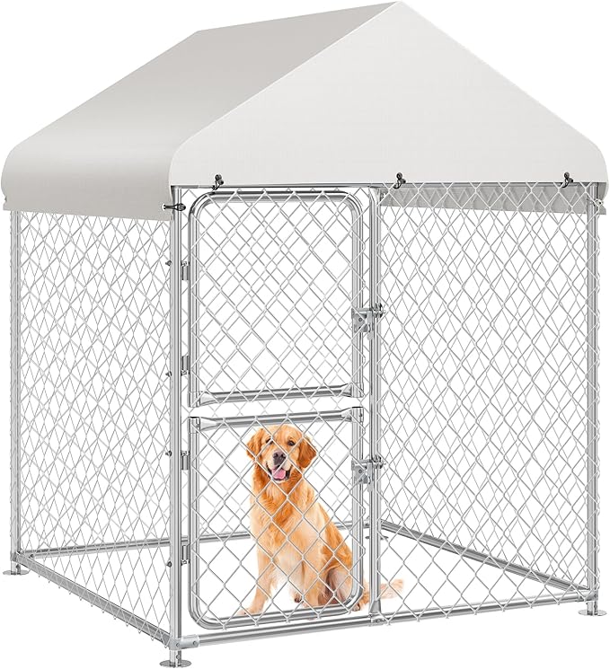 YITAHOME Large Outdoor Dog Kennel 4.03×4.03×5.4FT Large Dog House Pet Pens Dog by YITAHOME