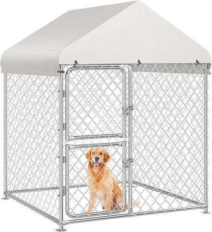 YITAHOME Large Outdoor Dog Kennel 4.03×4.03×5.4FT Large Dog House Pet Pens Dog by YITAHOME