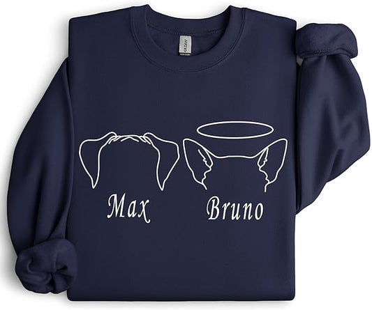 Custom Dog Mom Shirt Personalized Dog Ears Sweatshirt by CustomUnique