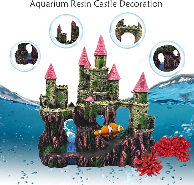Aquarium Castle Decorations, Resin Castle - Image 4