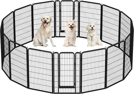 Yaheetech Dog Playpen Outdoor, 47 inch 16 Panels Dog Pen Indoor Heavy Duty by Unknown