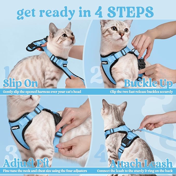 rabbitgoo Cat Harness and Leash Set, Escape Proof Kitten Harness - Image 8