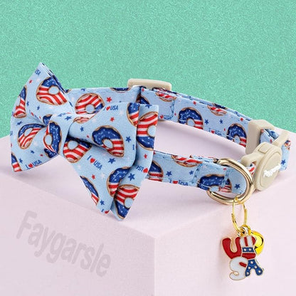 Faygarsle 2 Pack Patriotic Cat Collar Set - Image 4