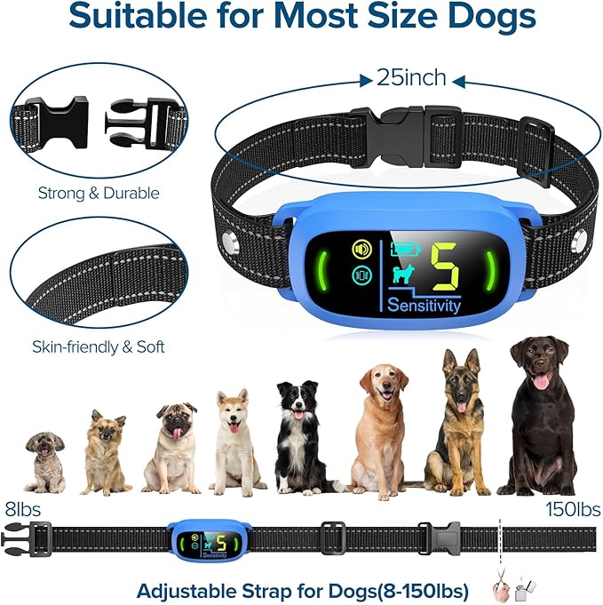 FAFAFROG Dog Bark Collar, Rechargeable Smart Collar, Anti Barking Training - Image 6