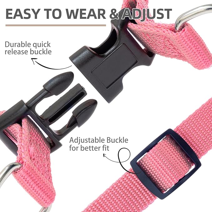 PUPTECK No Pull Dog Harness Soft Adjustable Basic Nylon Step in Puppy Vest - Image 4