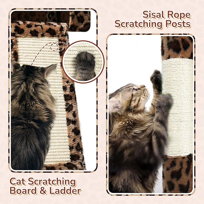 Globlazer Heavy Duty Cat Tree Tower, 70inch Sturdy Cat Tree - Image 5