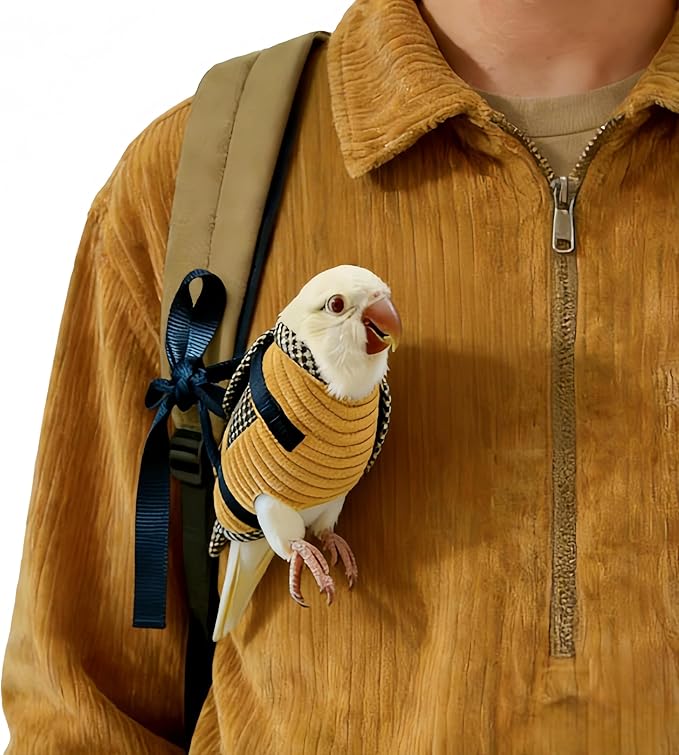 DRESSO Portable Bird Carrier Bag, Escape Resistant Parrot Carrier Bag Harness - Image 7