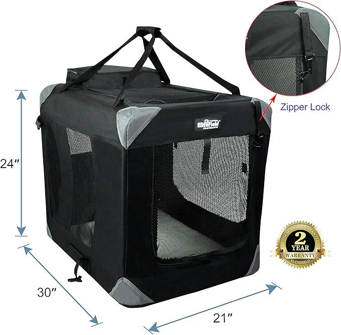 EliteField 3-Door Folding Soft Dog Crate - Image 2