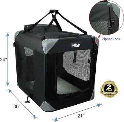 EliteField 3-Door Folding Soft Dog Crate - Image 2