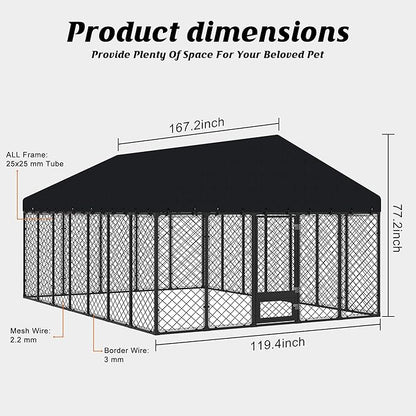 10x14FT Heavy Duty Outdoor Dog Kennel - Image 2
