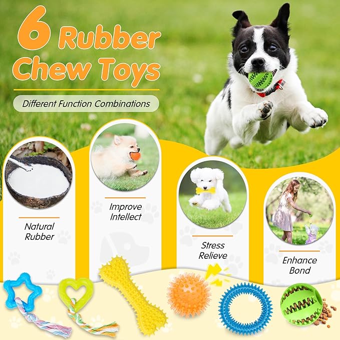 Zeaxuie 25 Pack Luxury Dog Chew Toys - Image 5