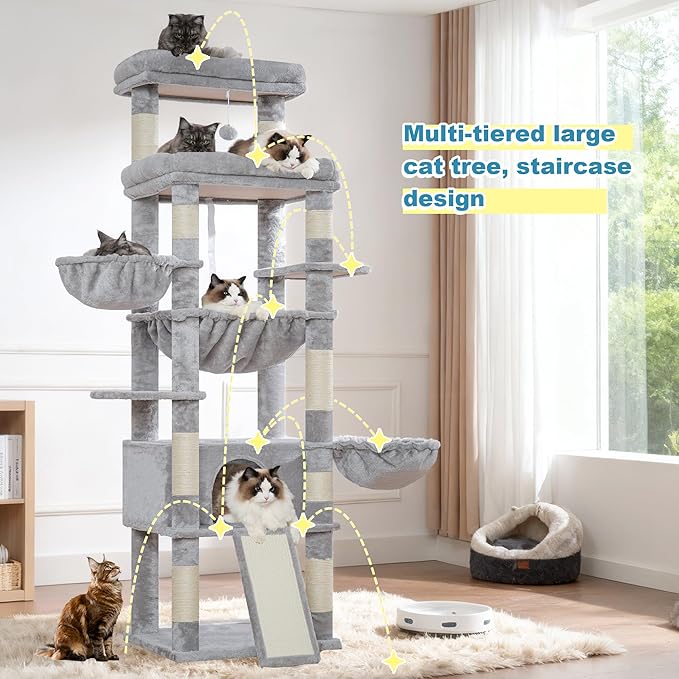 Hey-brother Cat Tree Tower, Scratching Posts - Image 8