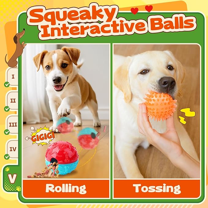 Forfon 10 Pack Complete Dog Puzzle Toys Set-Dog Lick Mat & Feeding Bowl - Image 6