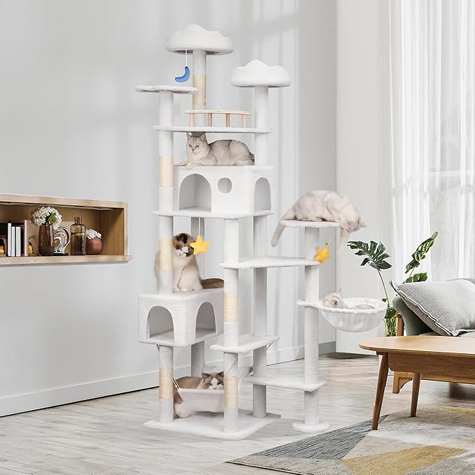 Meecal 79in Tall Cat Tower for Heavy Duty Big Cats, Large Cat Tree - Image 6