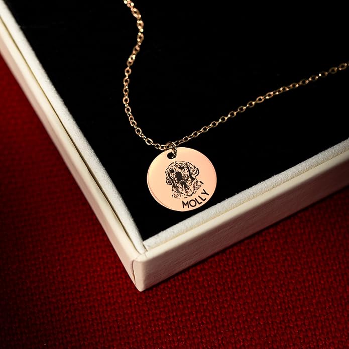 MignonandMignon Personalized Pet Portrait Necklace – Custom Jewelry Gift - Image 6