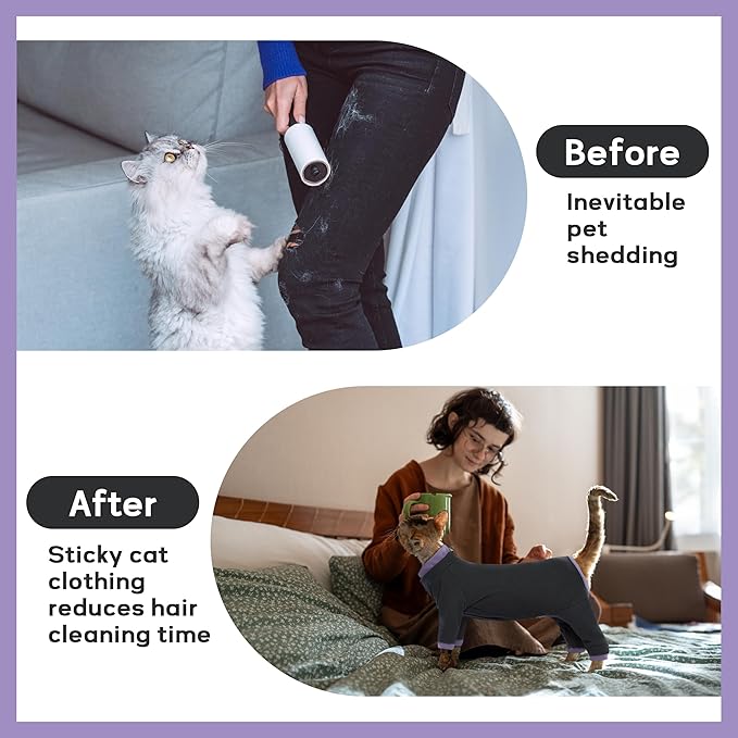 PUMYPOREITY Cat Anti-Licking Sweater – Reduce Over-Grooming & Fur Shedding - Image 3
