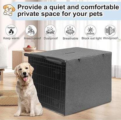 HiCaptain Breathable Dog Crate Cover 48 Inch, Durable Heavy Duty Kennel Cover - Image 7