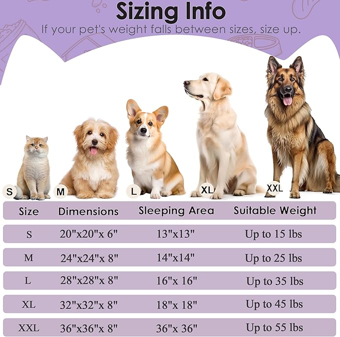 Extra Large Dog Beds, 36 Inch Human Dog Anxiety Relief Comfort Bed, - Image 2